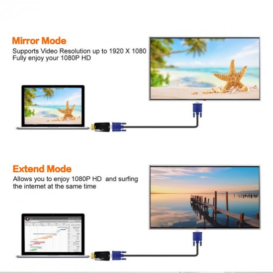 ADAPTADOR HDMI MACHO A VGA HEMBRA 1080P CON AUDIO MSLFORCE 09806