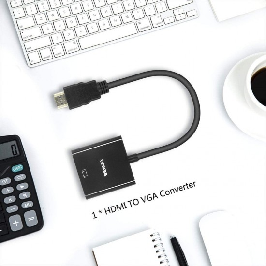 ADAPTADOR HDMI A VGA 1080P | NEGRO OEM 11190