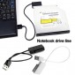 ADAPTADOR CONVERSOR USB 2.0 A SATA 6P+7P UNIDAD OPTICA SLIM OEM 08456