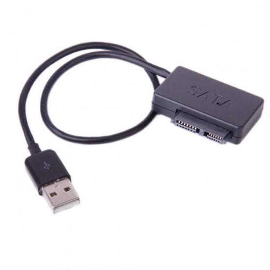 ADAPTADOR CONVERSOR USB 2.0 A SATA 6P+7P UNIDAD OPTICA SLIM OEM 08456