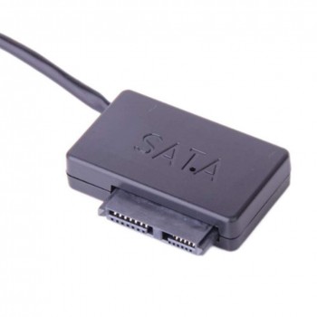 ADAPTADOR CONVERSOR USB 2.0 A SATA 6P+7P UNIDAD OPTICA SLIM