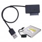 ADAPTADOR CONVERSOR USB 2.0 A SATA 6P+7P UNIDAD OPTICA SLIM OEM 08456