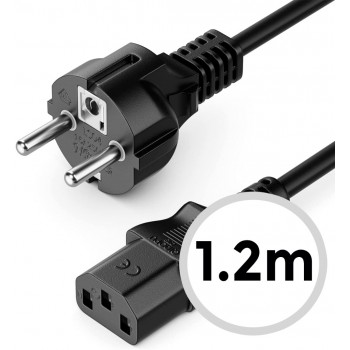 CABLE DE ALIMENTACIÓN DE 3 POLOS PARA PC / MONITOR EUROPEO 1.2M