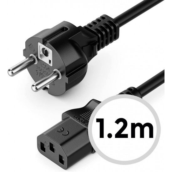 CABLE DE ALIMENTACIÓN DE 3 POLOS PARA PC / MONITOR EUROPEO 1.2M OEM 31883