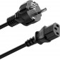 CABLE DE ALIMENTACIÓN DE 3 POLOS PARA PC / MONITOR EUROPEO 1.2M OEM 31883