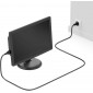 CABLE DE ALIMENTACIÓN DE 3 POLOS PARA PC / MONITOR EUROPEO 1.2M OEM 31883