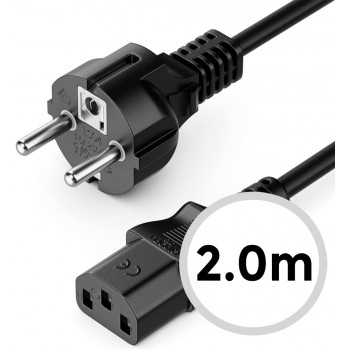 CABLE DE ALIMENTACIÓN DE 3 POLOS PARA PC / MONITOR EUROPEO 2M