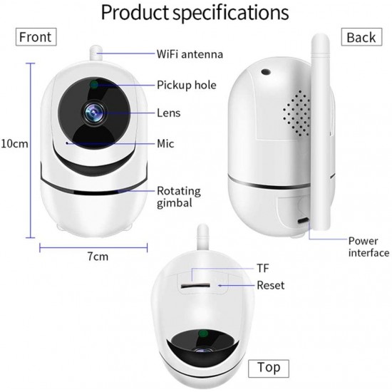 CÁMARA IP 360º WI-FI CLOUD CAMERA 3D NAVIGATION POTITIONING CAMERA | EC80-V13 OEM 10152