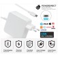 CARGADOR COMPATIBLE USB-C 65W DIRECTO A PARED COLOR BLANCO POWERDIRECT 08206DP