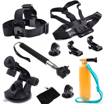 KIT DE ACCESORIOS 10 EN 1 PARA GOPRO HERO 5 4 3+ SJCAM SJ4000