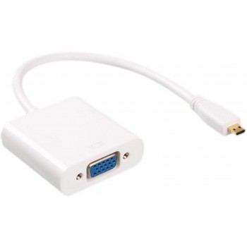 ADAPTADOR MCRO HDMI TIPO D A VGA | BLANCO
