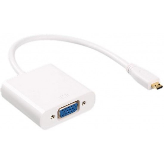 ADAPTADOR MCRO HDMI TIPO D A VGA | BLANCO OEM 08330