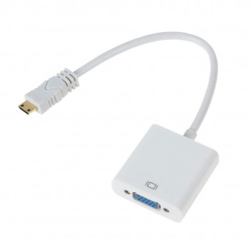 ADAPTADOR MINI HDMI TIPO C A VGA | BLANCO