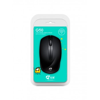 MOUSE WIRELESS 2.4GHZ 1200DPI ERGONÓMICO NEGRO 