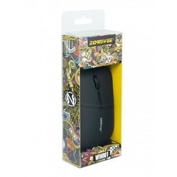 MOUSE WIRELESS 2.4GHZ 1600DPI DISEÑO COMPACTO NEGRO 