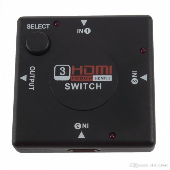 HDMI MINI SWITCH 3 EN 1 1080P CON SELECTOR OEM 06798