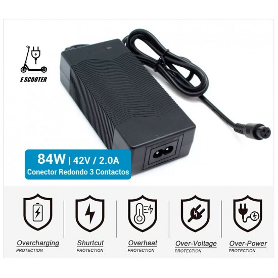 CARGADOR UNIVERSAL PARA PATINES ELÉCTRICOS | 42V / 2A | 84W OEM 07764