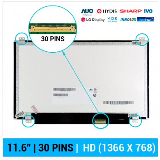 PANTALLA 11.6" INNOLUX N116BGE-EA2 REV. C1 ( FALTA UN BRACKET )