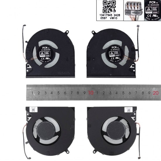 PAR DE VENTILADORES CPU + GPU RAZER BLADE 15 ELITE EDITION RZ09-0301 RZ09-0300 SERIES | DFS5K123043635 DFS5K121144645 RAZER 34232