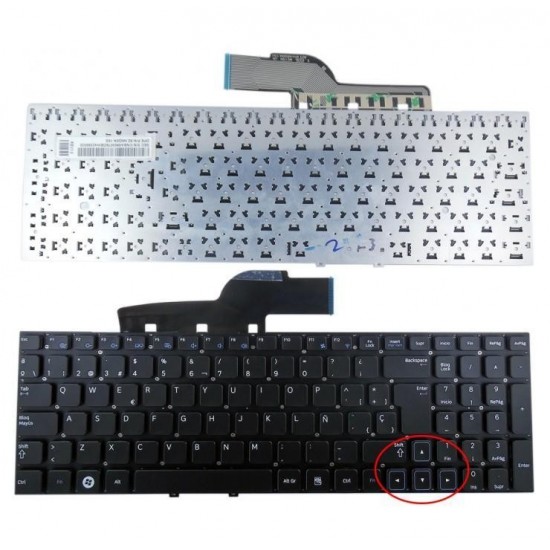 TECLADO ESPAÑOL SAMSUNG 300E5A 300V5A SERIES NEGRO SIN MARCO SAMSUNG 02170M