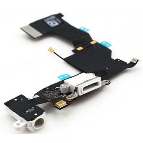IPHONE 5S | FLEX CONECTOR DE CARGA + AUDIO + MICRÓFONO | BLANCO APPLE 03400