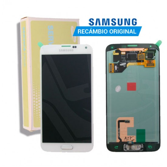 SAMSUNG GALAXY S5 I9600 SM-G900F PANTALLA LCD DISPLAY + TACTIL ORIGINAL | BLANCO | GH97-15959A SAMSUNG 05952