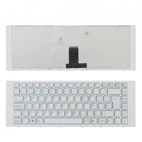 TECLADO ESPAÑOL SONY VAIO VPC-EG SERIES | BLANCO CON MARCO SONY 08235
