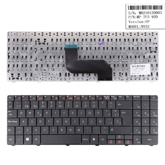 TECLADO ESPAÑOL ACER ASPIRE 5532 PACKARD BELL EASYNOTE TR81 GATEWAY NV52 SERIES PACKARD BELL 00845M