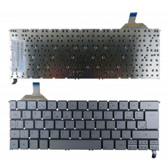 Teclado Español ACER | ASPIRE S7 | RETROILUMINADO | SIN MARCO | PLATEADO ACER 02857M