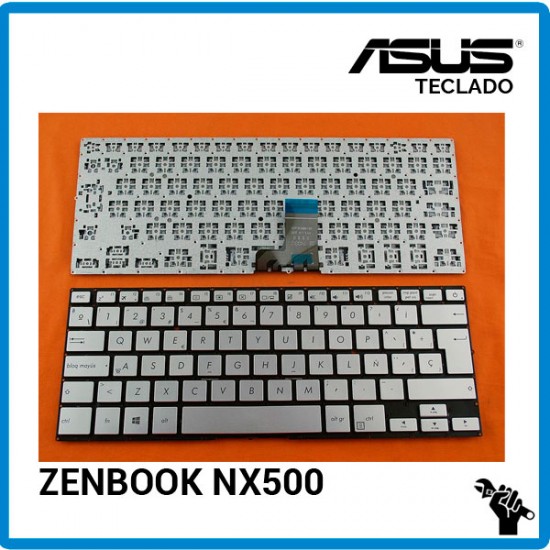 TECLADO ESPAÑOL ASUS | ZENBOOK NX500 | PLATA | SIN MARCO ASUS 04304