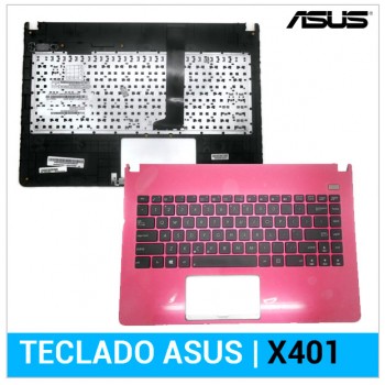 TECLADO LATINO ASUS | X401 | X401A | NEGRO | CON CARCASA ROSA