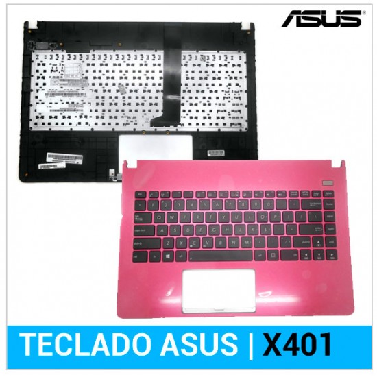 TECLADO LATINO ASUS | X401 | X401A | NEGRO | CON CARCASA ROSA ASUS 04387