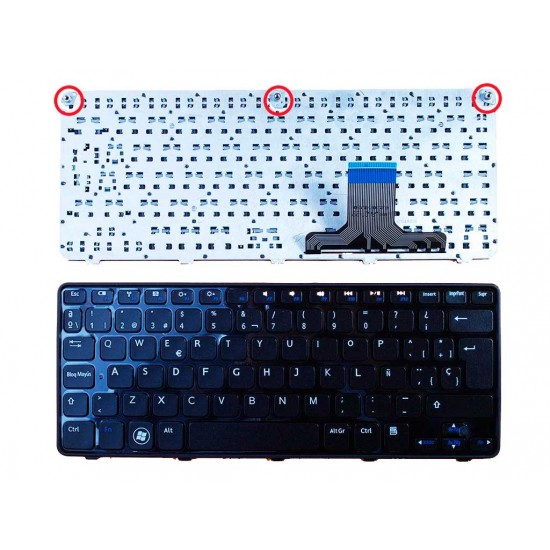 TECLADO ESPAÑOL DELL INSPIRON MINI DUO 1090 SERIES | 0CKRCD CKRCD PK130EP1A00 MP-10F13US-698 DELL 07407