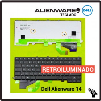 TECLADO ESPAÑOL ALLIENWARE DELL 14 SERIES | RETROILUMINADO