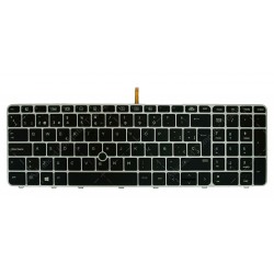 TECLADO ESPAÑOL HP ELITEBOOK 755 G3 850 G3 850 G4 ZBOOK 15U G3 15U G4 SERIES RETROILUMINADO CON POINTSTICK TECLAS NEGRAS Y FRAME GRIS PLATA | 836623-081