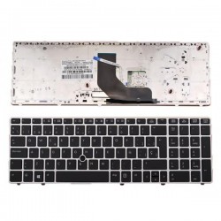 TECLADO ESPAÑOL HP | ELITEBOOK 8560P | NEGRO | CON MARCO GRIS | CON POINT STICK