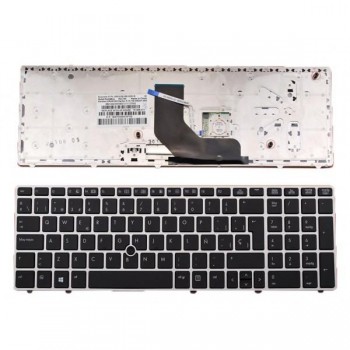 TECLADO ESPAÑOL HP | ELITEBOOK 8560P | NEGRO | CON MARCO GRIS | CON POINT STICK