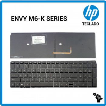Teclado Inglés HP | ENVY M6-K | SIN MARCO | NEGRO | RETROILUMINADO