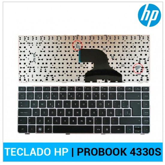 TECLADO ESPAÑOL HP | PROBOOK 4330S | CON MARCO PLATA HP 03557