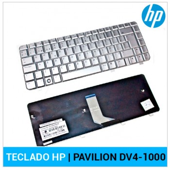 TECLADO ESPAÑOL HP | PAVILION DV4 | DV4-1000 | PLATA