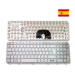 TECLADO ESPAÑOL HP | PAVILION DV6-6000 | PLATA | CON MARCO PLATA