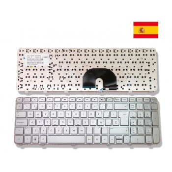 TECLADO ESPAÑOL HP | PAVILION DV6-6000 | PLATA | CON MARCO PLATA