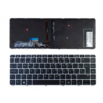 TECLADO ESPAÑOL HP ELITEBOOK FOLIO 1040 G3 SERIES NEGRO CON MARCO GRIS RETROILUMINADO | 836307-071 818252-001 844423-001