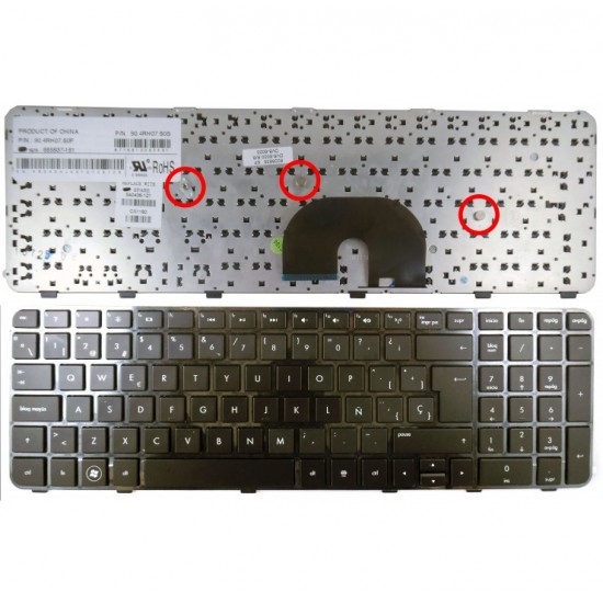 TECLADO ESPAÑOL HP PAVILION DV6-6000 | NEGRO CON MARCO HP 01308