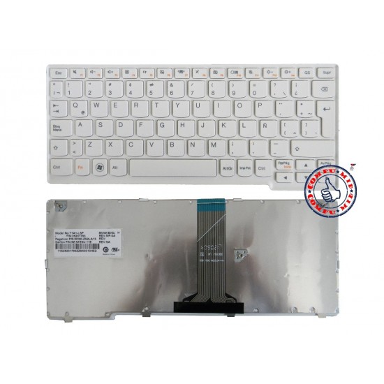 TECLADO LATINO LENOVO | IDEAPAD S206 | BLANCO | CON MARCO BLANCO LENOVO 04072