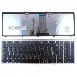 TECLADO ESPAÑOL LENOVO | G500S | NEGRO CON FRAME GRIS | RETROILUMINADO