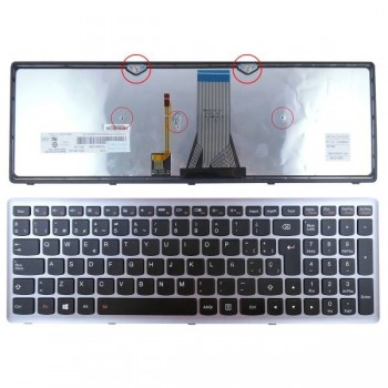 TECLADO ESPAÑOL LENOVO | G500S | NEGRO CON FRAME GRIS | RETROILUMINADO