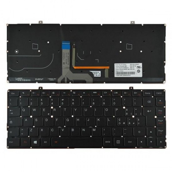 Teclado Italiano LENOVO | IDEAPAD YOGA 2 PRO | SIN MARCO | RETROILUMINADO | NEGRO LENOVO 03570