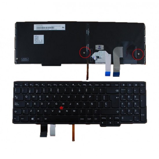 TECLADO ESPAÑOL LENOVO | YOGA 15 | NEGRO CON FRAME NEGRO | RETROILUMINADO | POINT STICK LENOVO 03929
