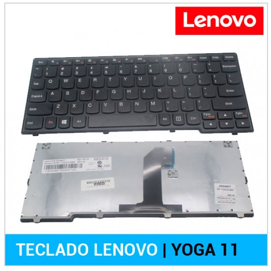 TECLADO ESPAÑOL LENOVO | IDEAPAD YOGA 11 | NEGRO | CON MARCO NEGRO LENOVO 04294